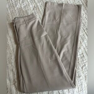 Tan wide-leg trousers